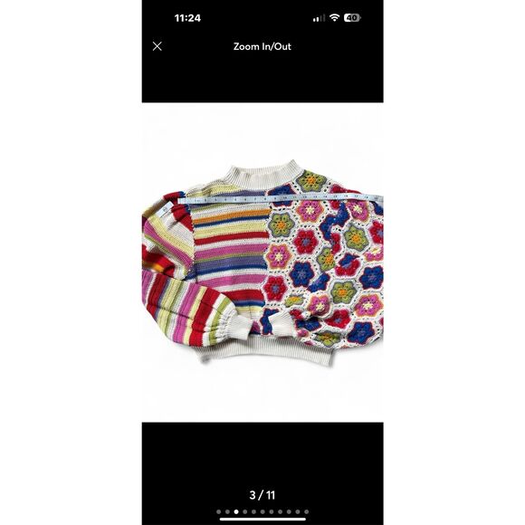 RARE- Farm Rio Handmade Crochet Sweater – Size Small –NWOT - Picture 8 of 16